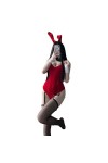 LureZone Costume de lapin sexy pour femme, combinaison une pièce Playboy Bunny 2297jaune 