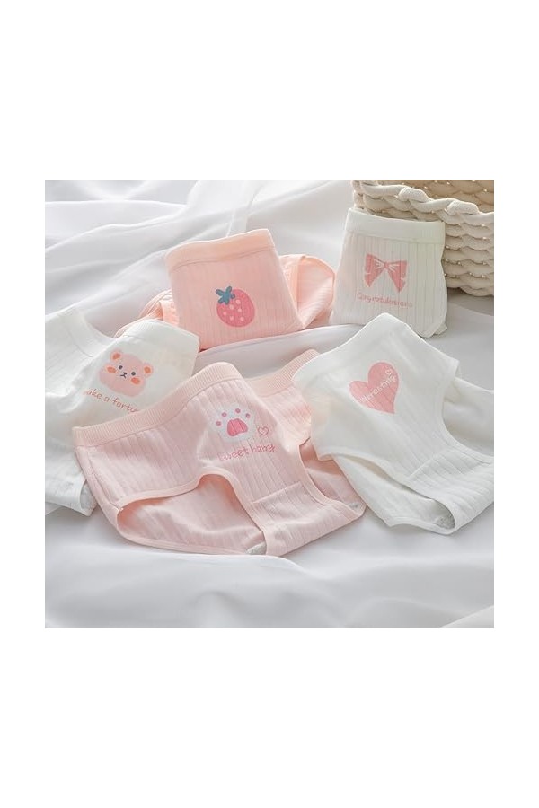 SINMIUANIME Lot de 5 culottes en coton pour femme - Taille moyenne - Imprimé anime - Doux et respirant, My014, M