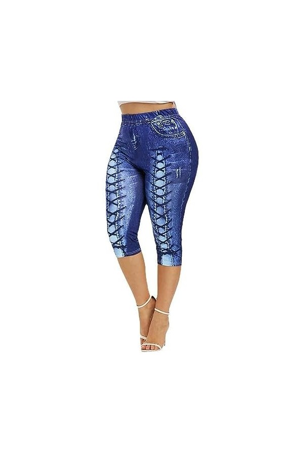 CABULE Short dété Steampunk pour Femme - Longueur Genou - À Lacets - Imprimé Floral - Pantalon Sexy - Short de Yoga - Vêteme