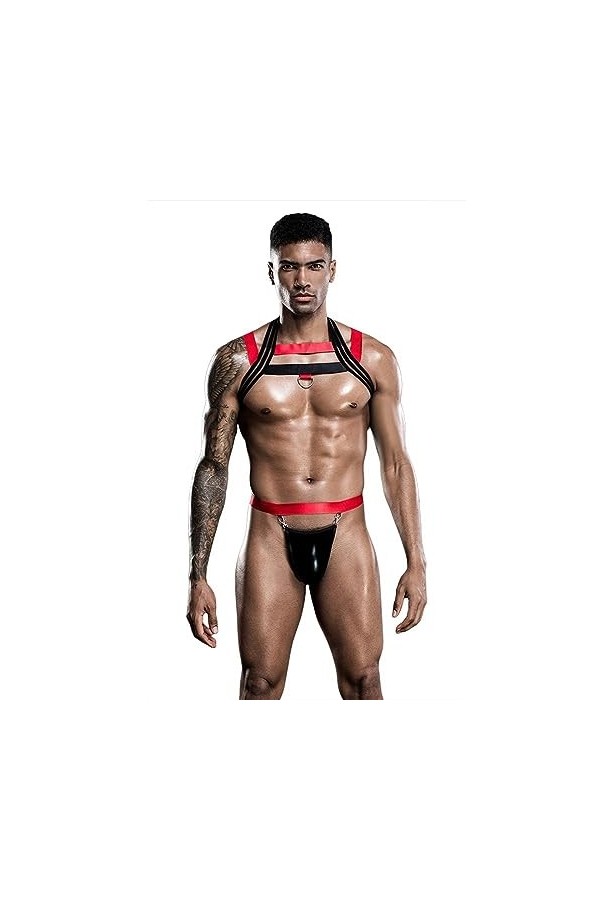 Nouveaux Sous-VêTements éRotiques Sexy à Bretelles Simples Pour Hommes, Tentation Uniforme, Sous-VêTements Avec Ceinture Et M