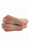 SCOZIA Modèle Pied Silicone Pieds en Silicone Femelle Grandeur Nature 1: 1 Modèle Féminin Pied Réaliste pour Les Pieds Fétich