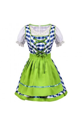 TWIOIOVE Costume de cosplay sexy chat - Robe traditionnelle allemande pour femme - Épaules dénudées - Fête de la bière - 3 pi