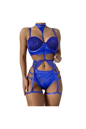 Zshosam Ensemble de lingerie érotique pour femme Sexy Sexy Licol Dentelle Sexy Steel Fashion Ring Femme Sous-vêtements Collan