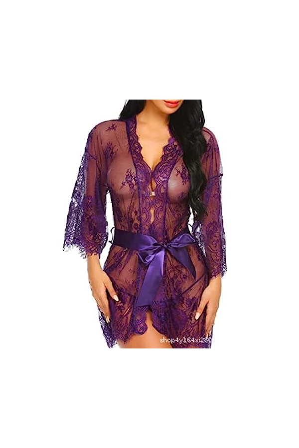 Jeune filleLingerie érotique Ceinture Dentelle Pure Pyjama Sexy, 2, XL