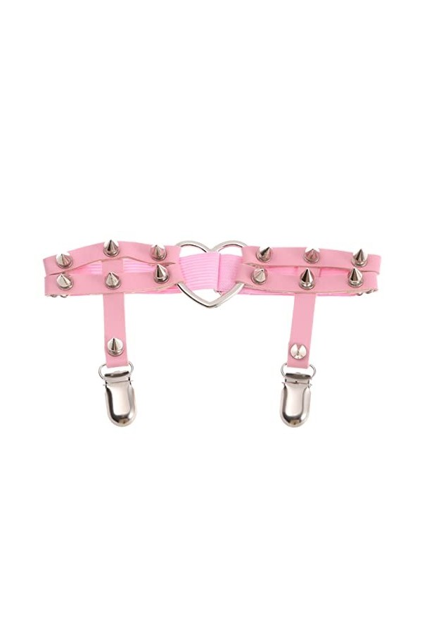 TRENIS 1PC Punk jarretelles jambe anneau coeur cuir harnais jarretière femmes réglable élastique jarretelle sangle accessoire