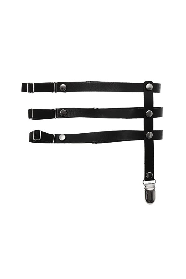 TRENIS 1PC Punk jarretelles jambe anneau coeur cuir harnais jarretière femmes réglable élastique jarretelle sangle accessoire