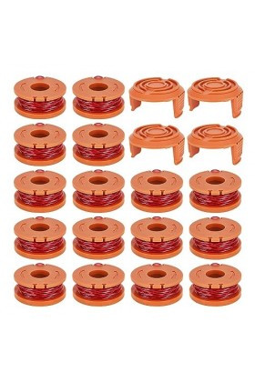 String Trimmer Spools Orange 1 16 bobines de rechange + 4 capuchons 