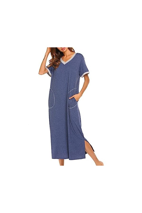 YIUPEDRFG Chemises de nuit en soie pour femmes - Look romantique et flatteur pour la nuit en différentes couleurs, noir, M