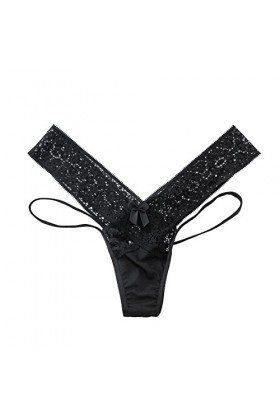 MyGANN Sous-vêtements sexy en dentelle fendue pour femme - Sous-vêtements sexy - String transparent - Sous-vêtements en forme
