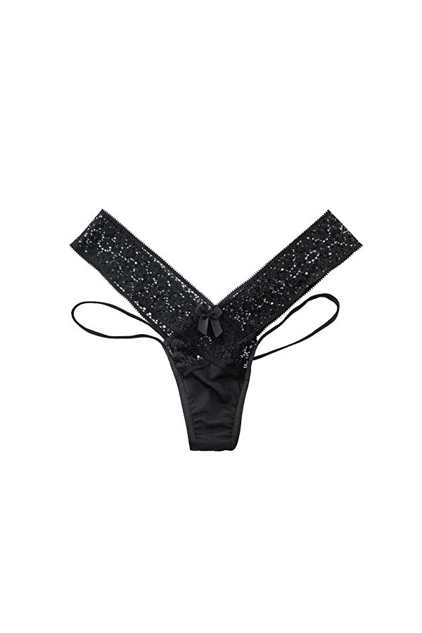 MyGANN Sous-vêtements sexy en dentelle fendue pour femme - Sous-vêtements sexy - String transparent - Sous-vêtements en forme
