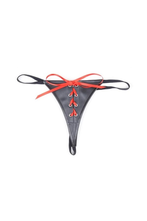 ZTIANEF Nuisettes Sexy Femme Lingerie Sexy Strings À Lacets String String Culotte Taille Basse,Noir,XXL