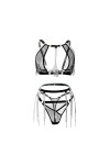 Ensemble De Lingerie Sexy pour Femme Soutien Gorge 2 Pièce Babydoll Push Up Culotte sous-Vêtements Seduction Nuit Soutien-Gor
