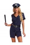 Runhomal Deguisement Policier Adulte Femme Sexy Costume de Policière Lingerie Sexy Femme Coquine Hot Cosplay Halloween S-XXL 