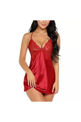 ZTIANEF Lingerie Sexy Homme Vêtements Techniques Et Spéciaux Lingerie Sexy Pyjama en Soie sans Manches Chemise De Nuit en Den