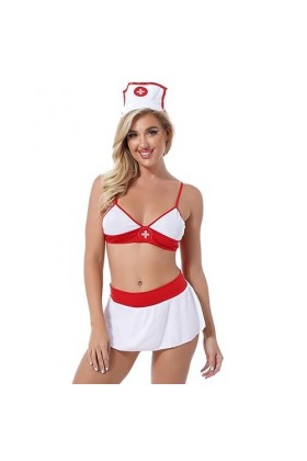 Femmes Infirmière Costumes Tenues De Jeu De Rôle Lingerie Sexy Ensemble Cadeau De Lune De Miel Vêtements De Nuit Soutien-Gorg