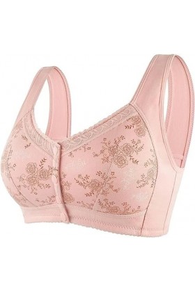 Glamorette Snap Front Bra Femmes âgées,Glamorette Bra for Seniors,Glamorette Bras Front Snaps Seniors Snap Front Bra Color :