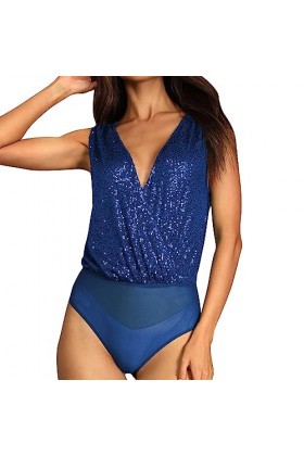 UOWEG Sens Supérieur Flash Discothèque Sexy V Cou Dos Socialite Soirée Combinaison Tempérament Élégant Tout avec Une Base Bod