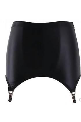 VOIV Porte-Jarretelles Bas Ensemble de sous-vêtements Bretelles Noires 4 Clips en métal Vintage pour Bas