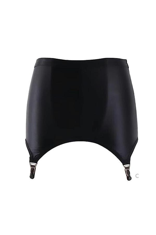 VOIV Porte-Jarretelles Bas Ensemble de sous-vêtements Bretelles Noires 4 Clips en métal Vintage pour Bas