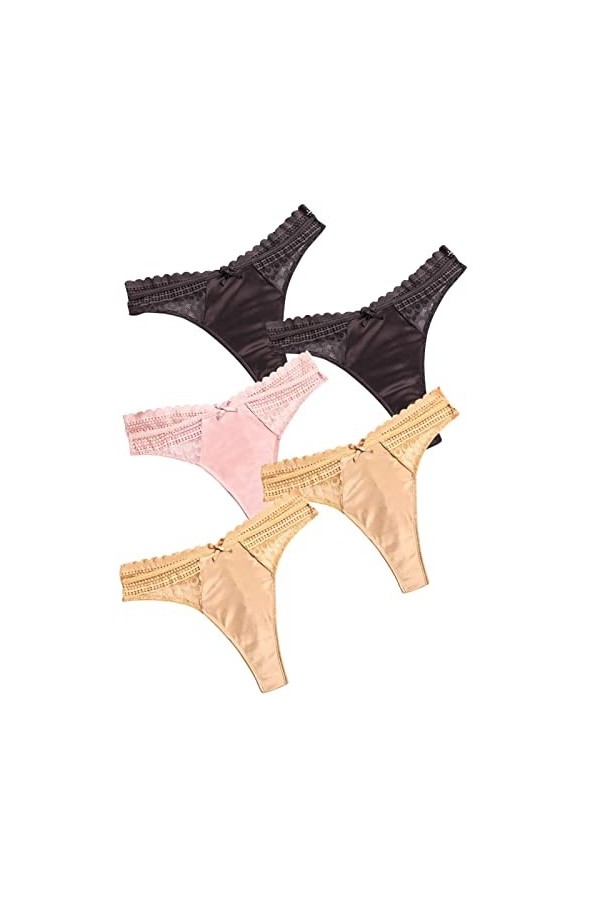 HMLOPX Daily Wear Lot de 5 Culottes Sexy en Dentelle for Femme Color : Combo 3, Size : XL-XLarge 