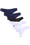 HMLOPX Daily Wear Lot de 5 Tongs for Femme Sexy en Dentelle cœur Taille Basse sous-vêtements Invisibles T-Back Culotte Color