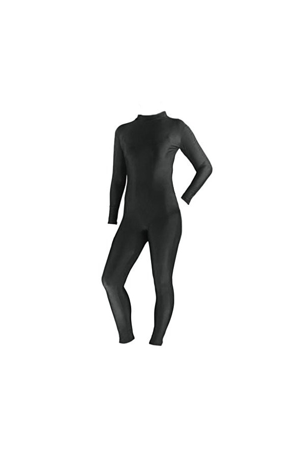 rockible Adultes Spandex Body Catsuit Danse Costume Unitard S-3XL, Noir, S