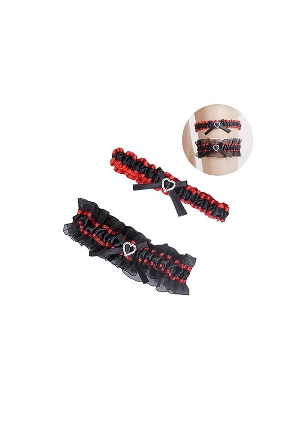 ibasenice Jarretière De Mariée Jarretières De Mariée 2 Pièces Ensemble De Style Européen Mariée Jarretière