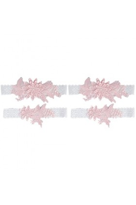 SOIMISS 4 Pièces Jarretières De Mariage Jarretière De Mariée en Cristal Perle Bande De Jambe De Mariée Porte-Jarretelles De M