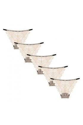 Femmes Culotte en Dentelle Stretch Slip Sexy Taille Haute sous-vêtements Femmes Dentelle Culotte Triangle Sexy en Maille Tran