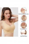 GHAKKE Soutien-Gorge en Dentelle Élégant pour Les Femmes Plus Âgées Bralette Avant Criss sous-vêtement sans Fil À Boucle Laté