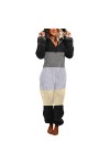 Pyjama pour femme - En polaire - Une pièce - En peluche - Confortable - Doux, chaud, B gris foncé., XXXL