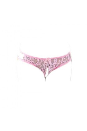 KHUFUZI Lingerie pour femme, sexy, sous-vêtements en dentelle, culotte string mignon, idéale comme cadeau pour une amie, Rose
