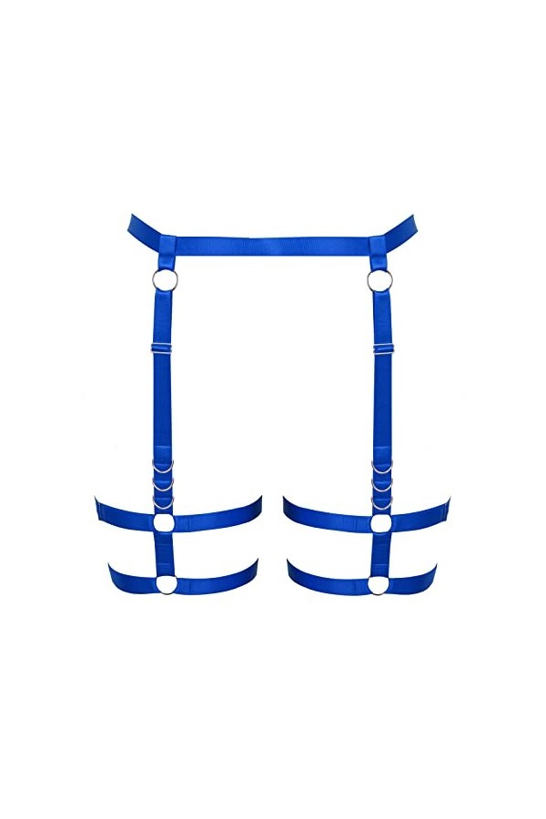 JMMHSS Ceinture de jambe garter leg rave thigh garter ceintures de sécurité ceinture de sécurité garter pour femme Blanc 