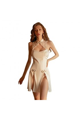 Lingerie traditionnelle chinoise pour femme - Costume de cheongsam Blanc1 