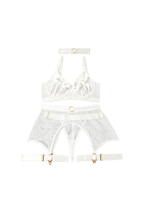 UOWEG Soutien-Gorge en résille Ensemble de sous-vêtements Sexy Pyjamas Sexy Européens et Grande Taille sous-vêtements érotiqu