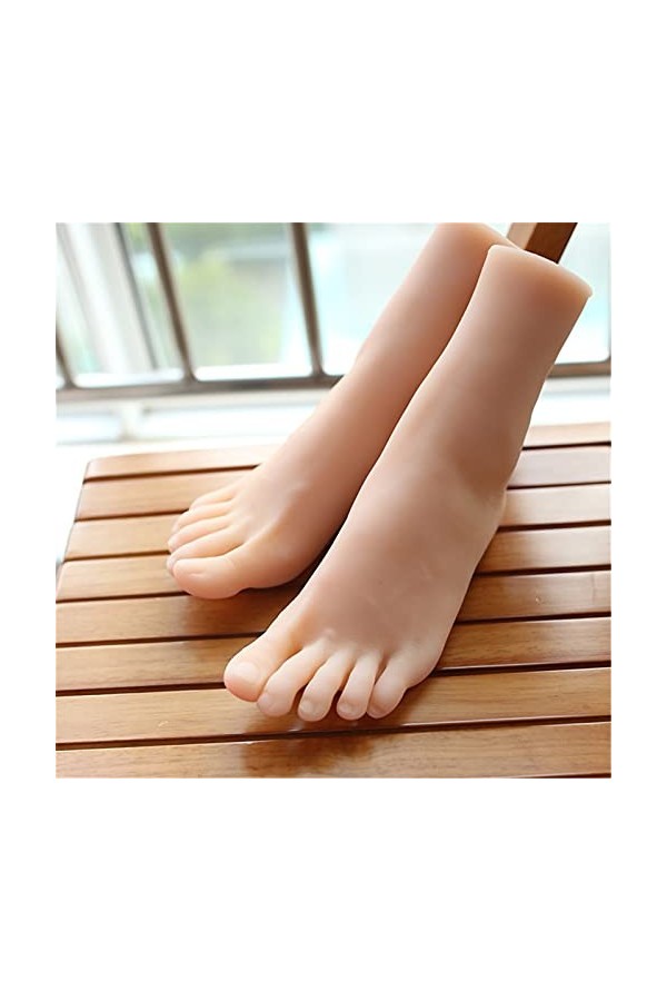 Pied de Mannequin en Silicone, 1 Paire de Pieds féminins en Silicone Grandeur Nature, modèle de Pied réaliste en Silicone Liq