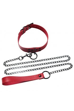 RUMITY Vêtements serrés pour Femmes, Ensembles de Lingerie, Uniformes de Jeu de rôle de Lapin, vêtements de Jeu Collier Rouge