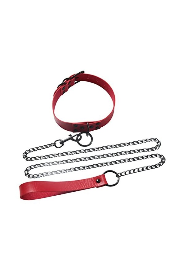 RUMITY Vêtements serrés pour Femmes, Ensembles de Lingerie, Uniformes de Jeu de rôle de Lapin, vêtements de Jeu Collier Rouge