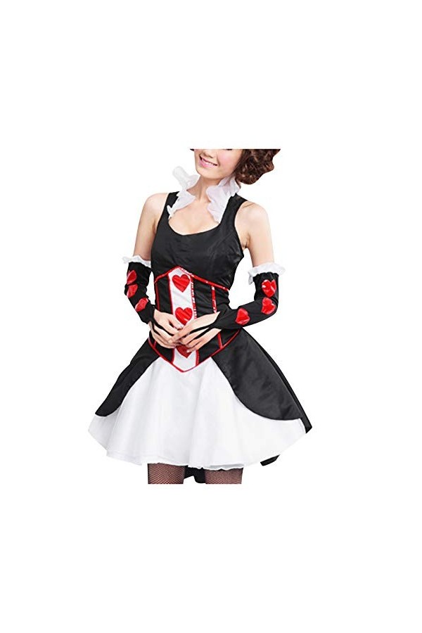 liaddkv Montrez Cosplay Japonais Belle Robe de Soubrette Vêtements Tenue Costume Femmes Lingerie Body Noir, Taille unique 