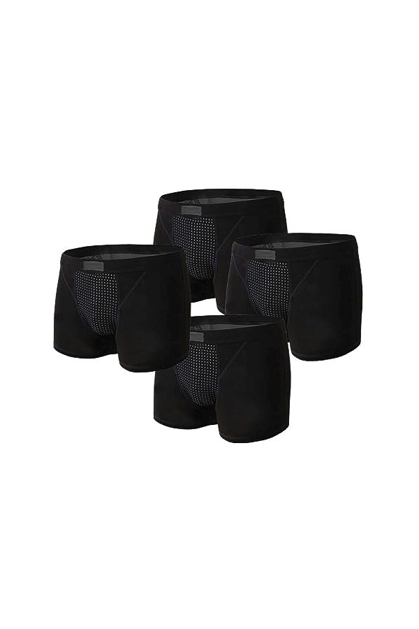 MECKOZ Modal sous-vêtements Hommes Boxer Classique Doux et Respirant avec 48 Aimants Dénergie, Favorise la Croissance Second