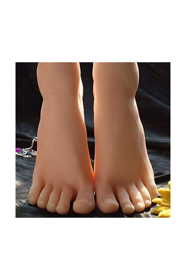 Pied De Mannequin en Silicone, Pied De Mannequin Femme TPE Faux Pied en Silicone Souple, Utilisé pour Afficher des Bas Et des