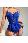 Fulidngzg Body sexy en dentelle pour femme - Lingerie sexy en résille - Sous-vêtements sexy - Tenue SM - Grandes tailles - Li