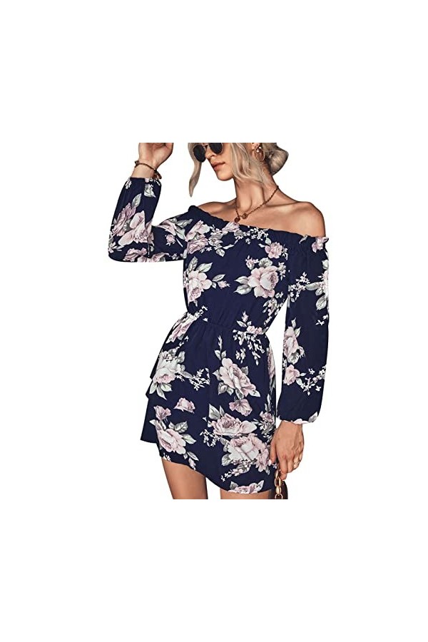Robe à Manches Bouffantes, Robe pour Femme à la Mode avec Une Charmante Taille Haute, Pratique pour Un Anniversaire de pour D