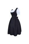 Costume de lOktoberfest pour femme – Costume bavarois pour femme – Robe pour fille – Robe taverne bière – Noir, taille S