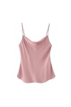 Jupe dété Ensemble Deux Pièces Lingerie en Satin de Soie Haut à Bretelles en Soie + Jupe Midi Trapèze en Satin Ensemble-Top-