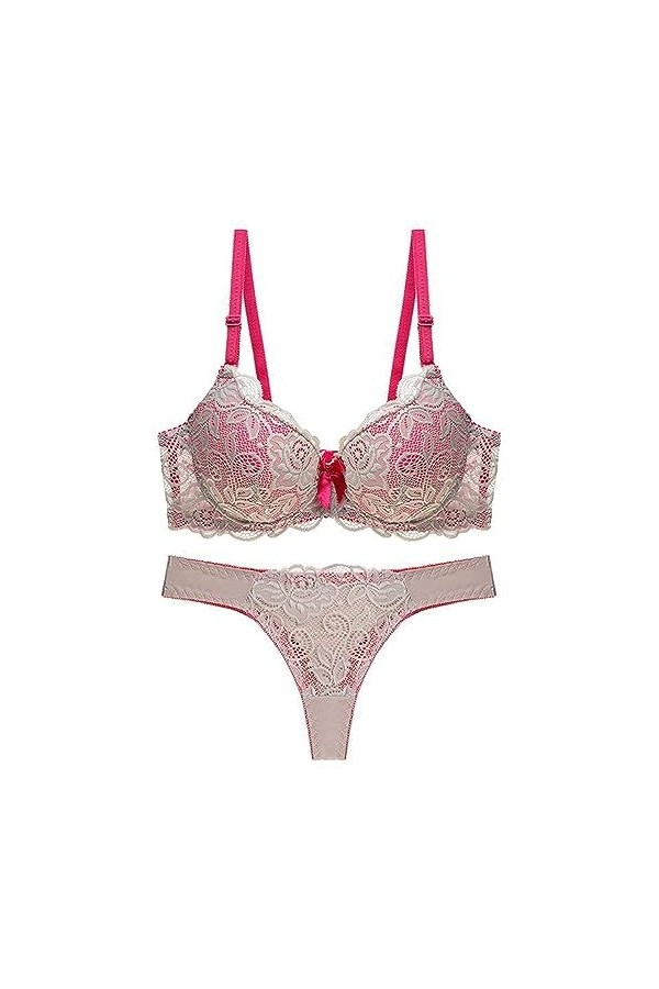 Lingerie Sexy for Femmes, Ensembles De Soutien-Gorge Et De Culottes, sous-vêtements À Armatures Deux Pièces for Femmes String