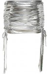 Mini Jupe Métallisée Brillante pour Femmes Côté Sexy évider Jupes De Pansement Liquide Look Humide Froncé Moulante Nuit Clubw