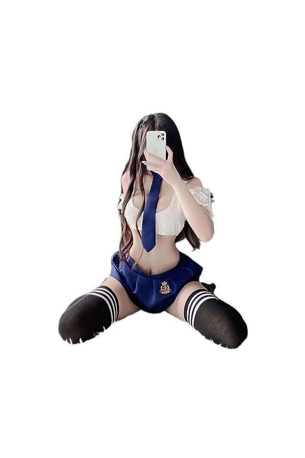 Étudiant Lingerie Sexy JK Cosplay Uniforme Mignon Écolière Costumes Sous-Vêtements 18 Sex Sister School Bed Temptation-1,Tail