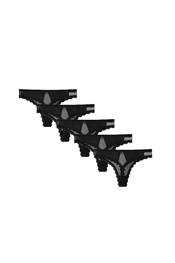 JEShifangjiusu Femmes Transparent Maille Ouverte sous - VêTements Sexy Transparent Culotte String Maille String Perspective D