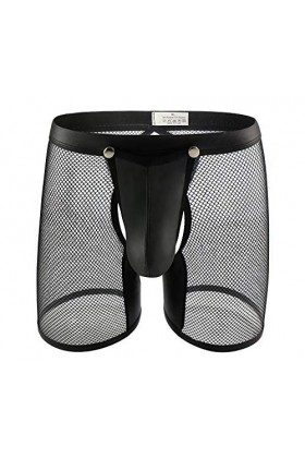 FEOYA Boxer Homme Sexy Boxer Transparent en Maille String Homme Sexy Slip Homme Transparent sous-vêtement Sexy Homme L